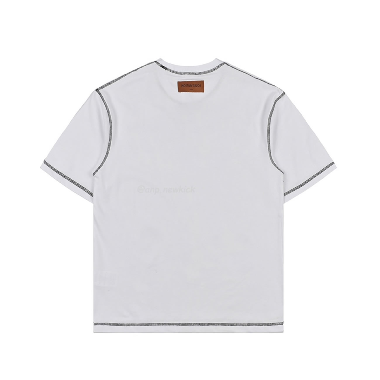 Louis Vuitton 24ss Stitching Cursive Embroidery Letters, Short Sleeves T Shirt (11) - newkick.vip